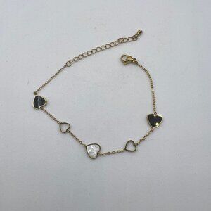 Love Hearts Gold Chain Bracelet